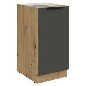 Szafka kuchenna stojąca z półką Aversa Ar 40 D 1F BB szafka odporna na uszkodzenia wykończenie frontów w technologii anti fingerprint