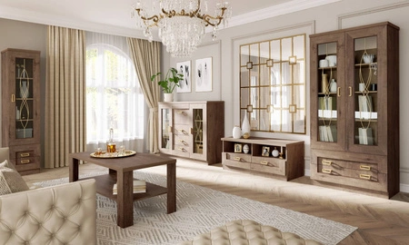 Lustro wiszące Tade 120x70 cm dąb lefkas prostokątne lustro w ramie idealny dodatek do przedpokoju sypialni lub garderoby