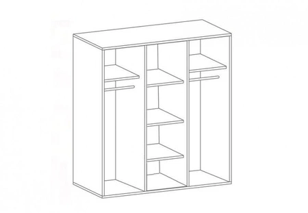 Szafa Maximus 150 cm dąb sonoma jasny nowoczesny design mebla wysoka jakość wykonania obrzeża szafy wykończone specjalną okleiną