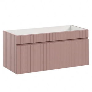 Szafka pod umywalkę Iconic 100 cm antyczna róża stylowy design szafki z ryflowaniami pojemna szuflada z systemem cichego domykania