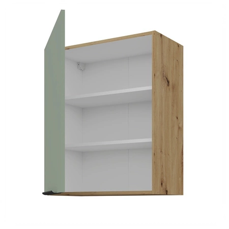 Zestaw mebli kuchennych Treviso Ar 255 cm stylowe szafki kuchenne z frontami wykonanymi w technologii anti fingerprint metalowe uchwyty