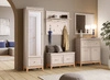 Zestaw mebli do przedpokoju Windsor beżowy / dąb elegancka garderoba w stylu klasycznym stabilne drewniane nogi złote dodatki