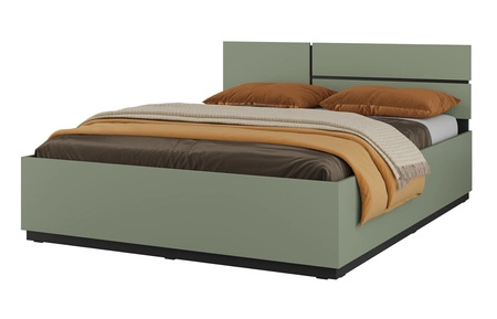 Zestaw mebli do sypialni Cross zielony eleganckie i uniwersalne meble do sypialni geometryczny kształt pojemne szuflady