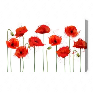 Obraz na płótnie czerwone maki 100x70 cm ponadczasowa ozdoba każdego wnętrza obraz w wyrazistej kolorystyce wysoka jakość wykonania