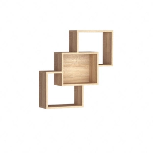 Półka Dallas 77 cm dąb sonoma oryginalny design praktyczna półka na ścianę do salonu jadalni lub pokoju dziennego