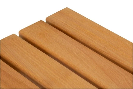 Stolik ogrodowy Casablanca 60x120 cm biały stylowy design wysokiej jakości stolik z dodatkową półką solidny blat z drewna bukowego