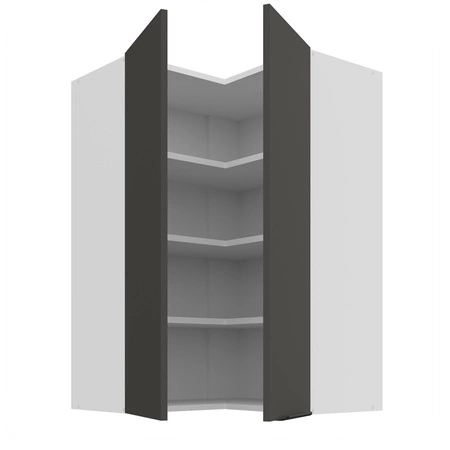 Szafka kuchenna narożna wisząca Aversa Wh 60x60 GN-90 2F odporna na uszkodzenia wykończenie frontów w technologii anti fingerprint