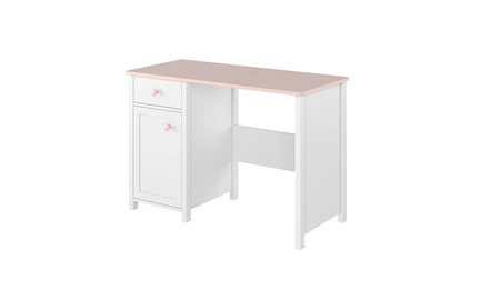 Zestaw mebli Luna biały / różowy eleganckie i stylowe meble do pokoju dziewczęcego o subtelnym wykończeniu modna kolorystyka