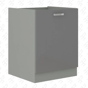 Szafka kuchenna stojąca z półką Grey 60 D 1F BB szafka odporna na parę wodną wysoką temperaturę i rozlaną ciecz