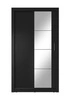 Szafa przesuwna z lustrem Arti 120 cm czarna funkcjonalna szafa do sypialni lub pokoju młodzieżowego drzwi szafy wykończone lustrami