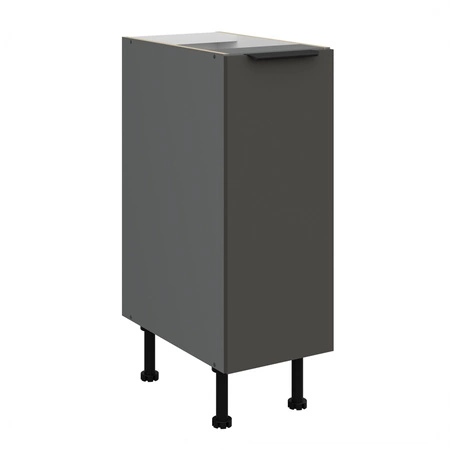 Zestaw mebli kuchennych Aversa Ant 300 cm stylowe szafki kuchenne z frontami wykonanymi w technologii anti fingerprint metalowe uchwyty