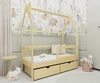 Łóżko drewniane Pumba 80x160 cm sosnowe łóżko dziecięce wykonane z litego drewna sosnowego łóżko dziecięce domek z pojemnymi szufladami