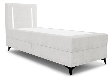 Łóżko kontynentalne Norco 80x200 szary popiel stylowe łóżko z pojemnikiem oświetlenie umieszczone w zagłówku nadaje wyjątkowości