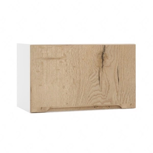 Szafka okapowa Zova W60 OKGR biały / dąb halifax frezowany uchwyt szafka odporna na działanie wilgoci parę wodną i uszkodzenia