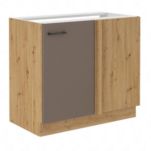 Szafka kuchenna narożna dostawiana Rimini 105 ND 1F BB prawa szafka odporna na parę wodną rozlaną ciecz i wysoką temperaturę