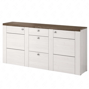 Komoda z szufladami Larona 176 cm sibiu larche / sonoma truffel nowoczesny design idealna komoda do salonu sypialni lub biura prosta forma