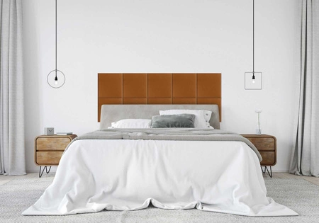 Panel tapicerowany Quadra 50x50 cm miodowy stylowy panel ścienny kwadrat welurowa tkanina modne wykończenie każdej aranżacji