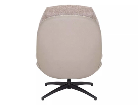 Fotel Giselle antyczny róż / beżowa ekoskóra funkcjonalny oraz nowoczesny fotel obrotowy z metalowymi nogami komfortowy podczas wypoczynku