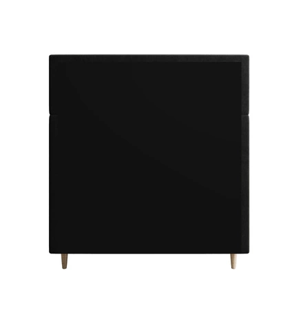 Łóżko kontynentalne Bing 120x200 czarne w nowoczesnym skandynawskim stylu z tapicerowanym zagłówkiem łóżko z pojemnikiem