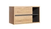 Zestaw mebli łazienkowych Devon dąb shetland / grafit stylowe szafki łazienkowe o prostej formie podkreślone kontrastową kolorystyką 