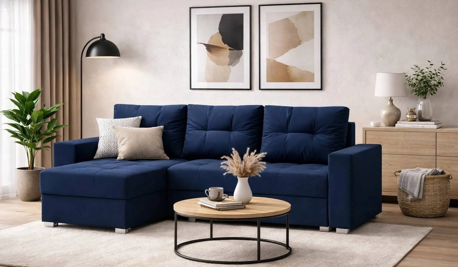 Narożnik z funkcją spania Pablos Narożnik do salonu Narożnik z funkcją spania codziennego