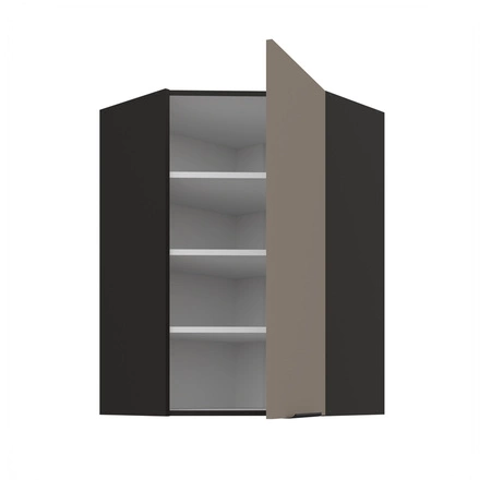 Szafka kuchenna narożna wisząca Fiuggi Bl 60x60 GN-90 1F odporna na uszkodzenia wykończenie frontów w technologii anti fingerprint