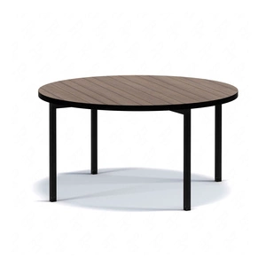 Stolik kawowy okrągły 80 cm Sampi captains deck ponadczasowy design solidna metalowa podstawa idealny stolik do każdej aranżacji