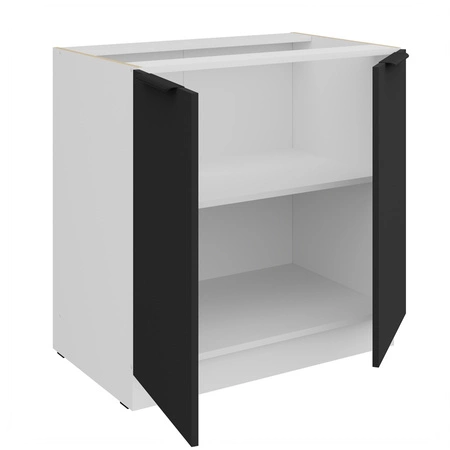 Szafka kuchenna stojąca z półką Alatri Wh 80 D 2F BB szafka odporna na uszkodzenia wykończenie frontów w technologii anti fingerprint