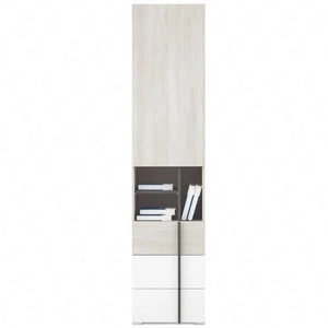 Regał Remona 45 cm dąb wilton biały / biały idealny do pokoju młodzieżowego bardzo użytkowy posiada nowoczesny wygląd regał na książki z szufladami