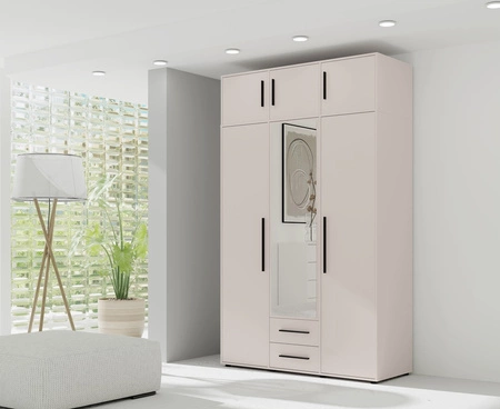 Nadstawka do szafy Maxione 150 cm beżowa funkcjonalna szafka powiększy miejsce do przechowywania ubrań obuwia i dodatków