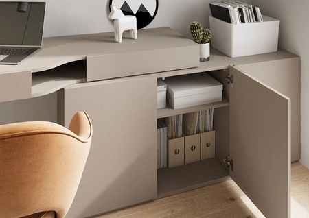 Komoda Woow 140 cm clay grey praktyczna i pojemna komoda z o prostym designie doskonała propozycja do pokoju młodzieżowego