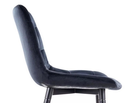 Półhoker Chic H-2 czarny nowoczesny oraz funkcjonalny hoker z metalowymi nogami idealny hoker do kuchni