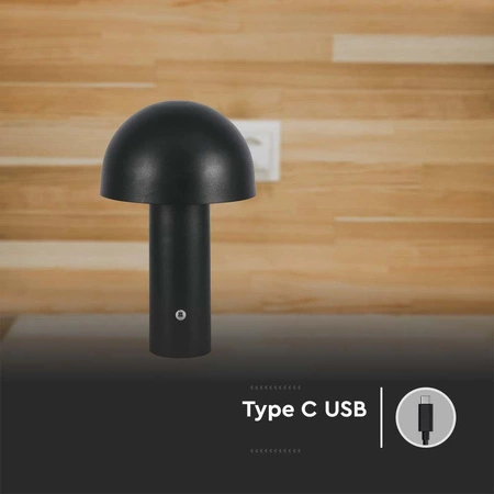 Lampka nocna Vivid czarna 3W 3000K-6000K wysokiej jakości lampa do każdej aranżacji metalowa konstrukcja funkcja zmiany barwy światła