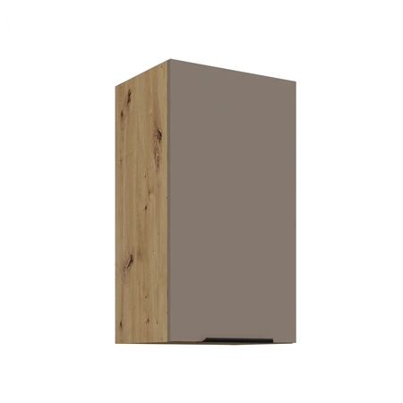 Zestaw mebli kuchennych Fiuggi Ar 255 cm stylowe szafki kuchenne z frontami wykonanymi w technologii anti fingerprint metalowe uchwyty