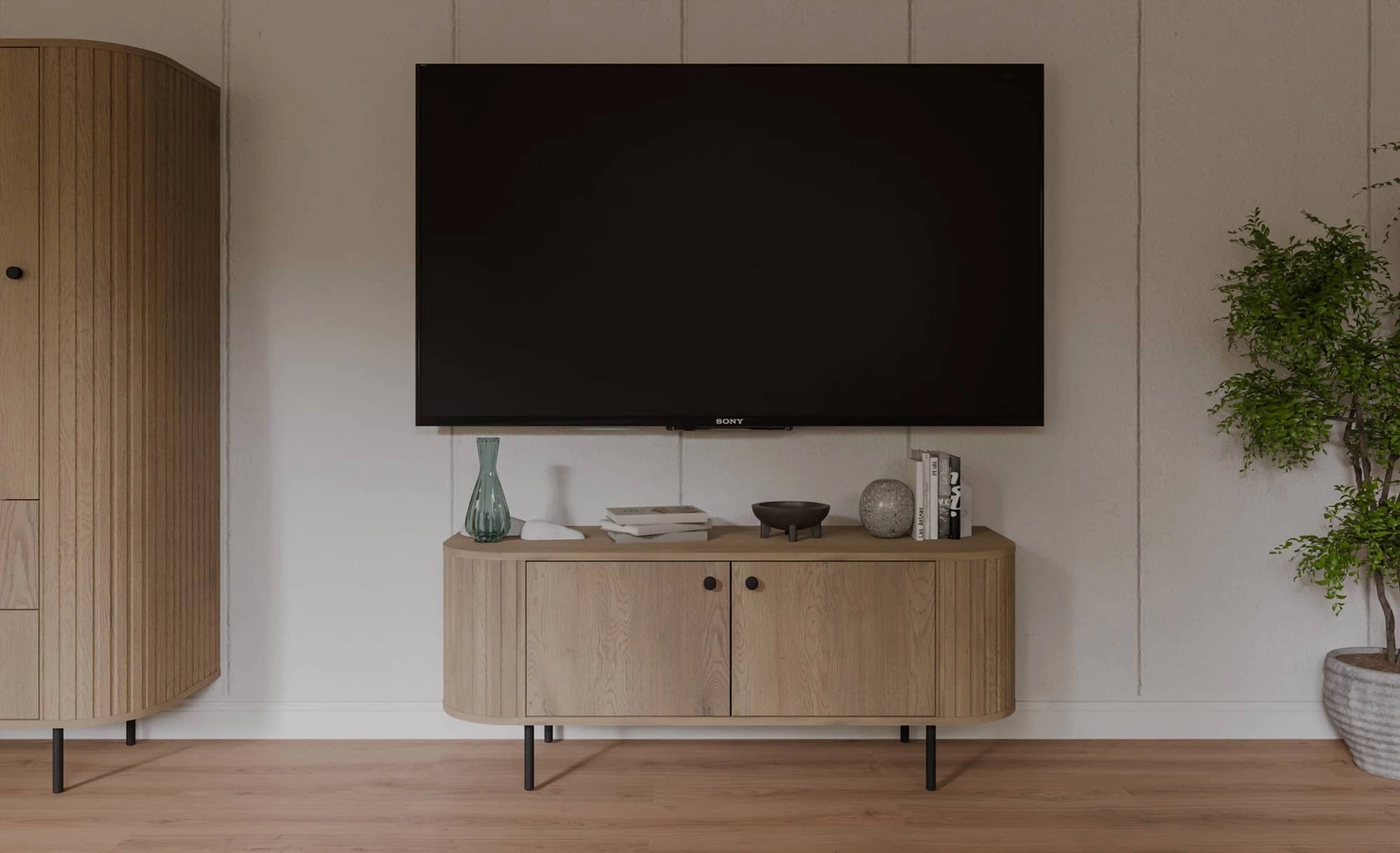 Szafka RTV Ovalio Szafka pod telewizor do salonu Szafki RTV industarialne