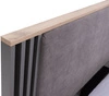 Łóżko Estan 160x200 cm antracyt idealne łóżko do sypialni obrzeża wykończone okleiną ABS designerski tapicerowany zagłówek