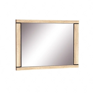 Lustro wiszące Dallas 115x82 cm dąb sonoma / czarny prostokątne lustro w ramie idealny dodatek do przedpokoju sypialni lub garderoby