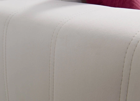 Narożnik z funkcją spania Bresso ecru / czarny lewostronny narożnik z praktyczną półką w kolorze dąb lancelot regulowane zagłówki