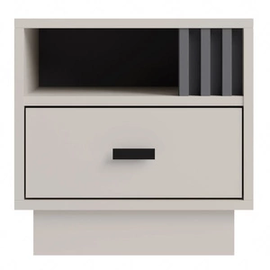 Szafka nocna z szufladą Estan beżowy / antracyt to funkcjonalny mebel w ponadczasowym designie idealna szafka nocna do sypialni