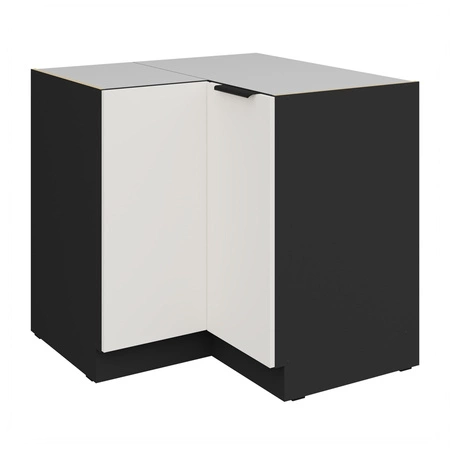 Szafka kuchenna narożna Corato Bl 90x90 DN 2F BB szafka odporna na uszkodzenia wykończenie frontów w technologii anti fingerprint