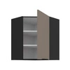 Szafka kuchenna narożna wisząca Fiuggi Bl 60x60 GN-72 1F odporna na uszkodzenia wykończenie frontów w technologii anti fingerprint