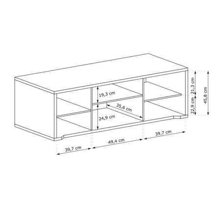 Szafka RTV Grand 139 cm dąb cremona elegancka i funkcjonalna szafka z szufladą z zaoblonymi detalami subtelne metalowe uchwyty