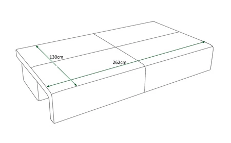 Kanapa rozkładana Brandon XL miodowa nowoczesny design i szeroka funkcjonalność trójwymiarowa tkanina o wyrazistych prążkach