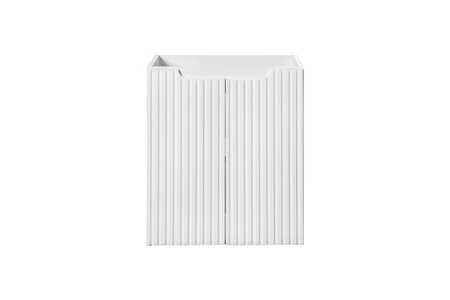 Szafka pod umywalkę Nova 50 cm biała nowoczesny design szafka odporna na działanie wilgoci ozdobne ryflowane fronty