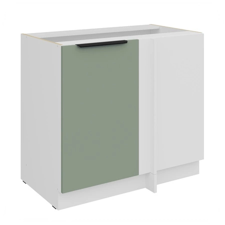 Szafka kuchenna narożna dostawiana Treviso Wh 105 ND 1F BB prawa fronty szafki kuchennej wykończone w technologii anti fingerprint