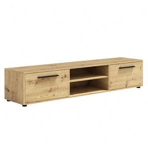 Szafka RTV Maxione 190 cm dąb artisan pojemna szafka pod telewizor w stylu klasycznym prosta konstrukcja uniwersalna kolorystyka