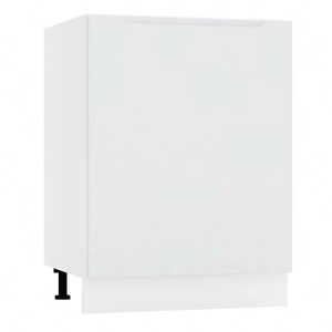 Szafka kuchenna pod zlewozmywak z szufladą Zova D60 ZL S/1 biały / jasny szary frezowane uchwyty szafka odporna na działanie wilgoci