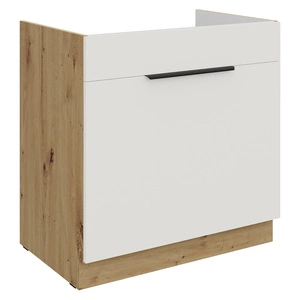 Szafka kuchenna pod zlewozmywak z szufladą Corato Ar 80 ZL 1S BB fronty szafki kuchennej wykończone w technologii anti fingerprint