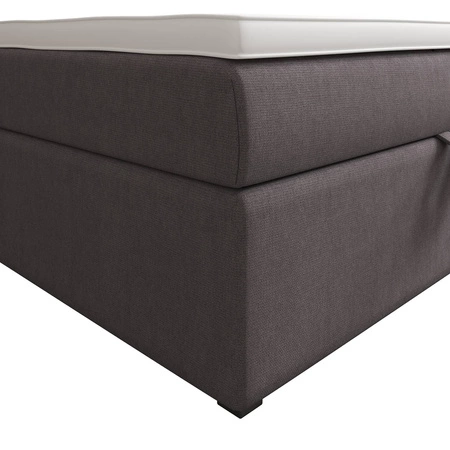 Łóżko kontynentalne Flint 100x200 szare w nowoczesnym skandynawskim stylu z tapicerowanym zagłówkiem łóżko z pojemnikiem