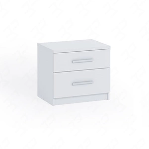 Szafka nocna z szufladami Rico biała to funkcjonalny mebel w ponadczasowym designie idealny stolik do sypialni